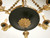 Vintage French Tole Empire Style 6 Light Chandelier