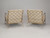Gilded Metal Faux Bamboo Upholstered Lounge Chairs in the Maison Jansen Style