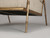 Gilded Metal Faux Bamboo Upholstered Lounge Chairs in the Maison Jansen Style