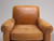 Pair of Vintage French Leather Club Chairs
