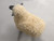 Solid Bronze Sheep with Real Curly Fur on Casters