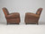Vintage French Art Deco Club Chairs, Leather, 1930s-1940s