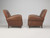 Vintage French Art Deco Club Chairs, Leather, 1930s-1940s