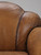 French Art Deco Leather Club Chair, Hand-Crafted, Cloud Back, 1930s