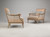 Pair Vintage French Louis XVI Style Bergère Chairs