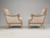 Pair Vintage French Louis XVI Style Bergère Chairs