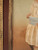 Original c1880 Antique American Victorian Painted Portrait in Original Rosewood Frame