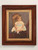 Original Antique Victorian Painting "A Girl w/ Blue Sash" in Rosewood Frame