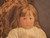 Original Antique Victorian Painting "A Girl w/ Blue Sash" in Rosewood Frame