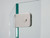 Custom Modern Brass & Glass Fire Screen Hinge Closeup Custom Modern Brass & Glass Fire Screen Hinge Closeup