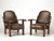 Pair of Unique New Hand Woven Leather Club Chairs