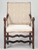 Pair of Antique Os de Mouton Oak Throne Chairs Single Chair Front