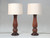 Vintage English Solid Mahogany Table Lamps Restored