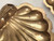 Vintage Heavy Solid Brass Footed Decorative Clamshell Dishes or Catchall Dishes