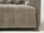 Custom Built Sofa with Solid Bronze Nickel Plated Feet Front Closeup