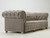 Custom Built Sofa with Solid Bronze Nickel Plated Feet Angled Right