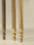 Set of 3 Mid-Century Modern Stone Brass Stacking Tables Legs Closeup