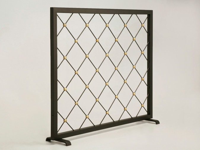 Made to Order Midcentury Modern Fireplace Screen Angled