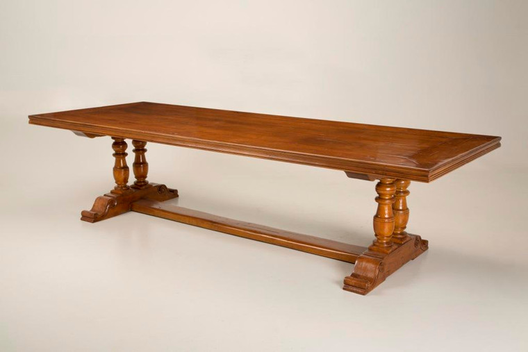 Custom French Inspired Walnut Dining Table Main