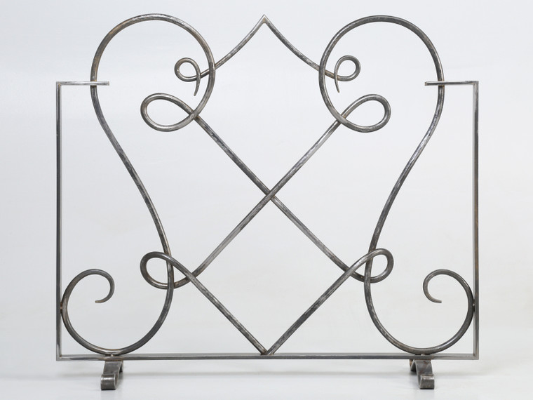 Hand-Forged Steel Fireplace Screen Front