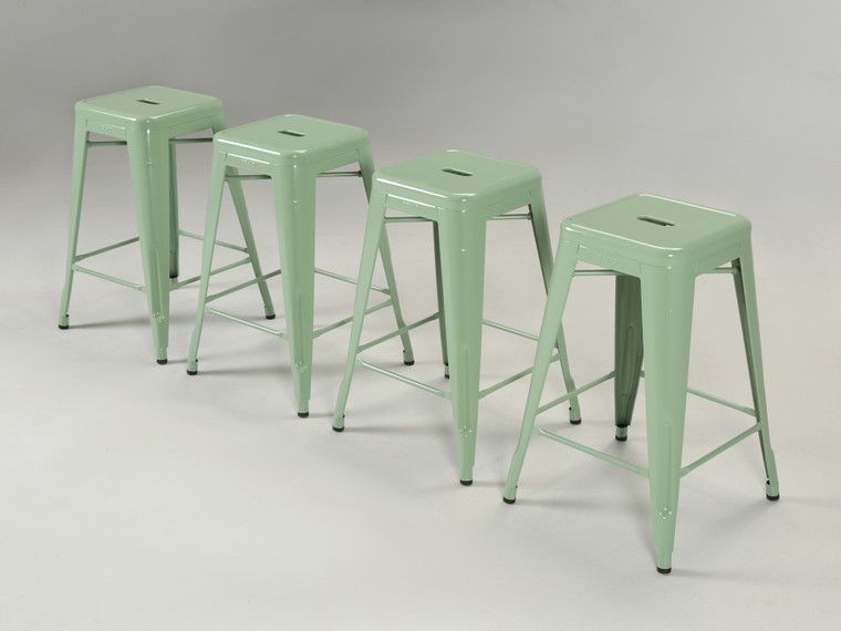 Original Tolix Mint Green Counter Stool Set of 2