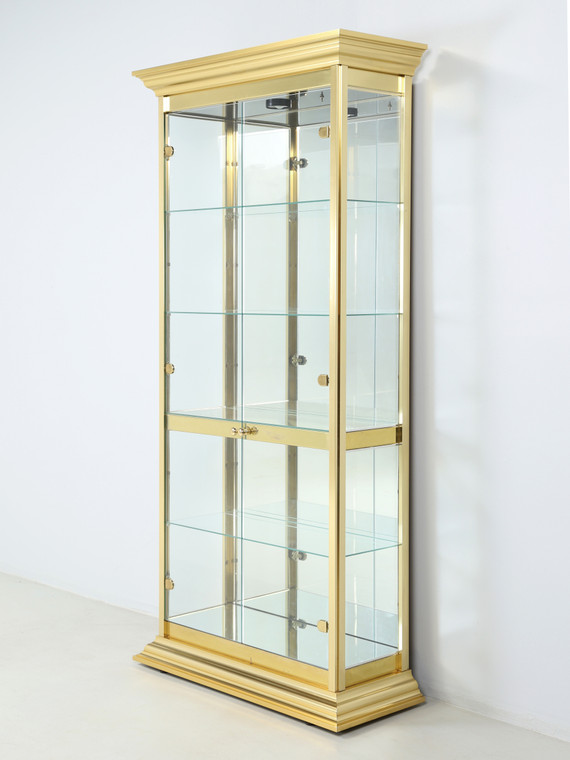 American Modern Solid Brass Curio-Cabinet