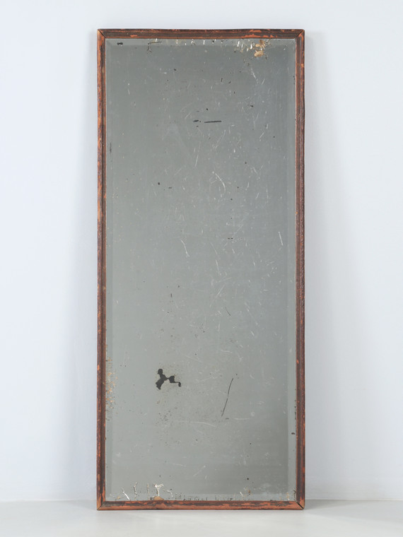 Antique Heavy Plate Glass Mirror with Great Patina