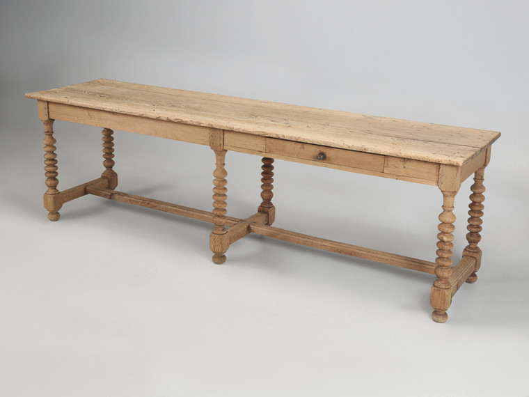 Antique English Drapers Table, Work Table Can be Repurposed into Kitchen Island