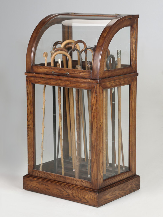 Antique Cane or Umbrella Display Cabinet from a Commercial Store Fully Restored