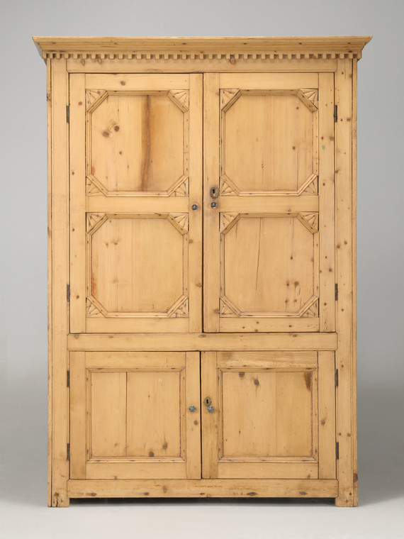 Antique Country Irish Pine Cupboard Made in the 1800's and Still Quite Original