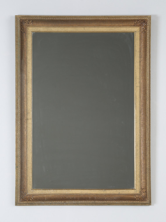 Antique French Louis XVI Style Gilt Wall Mirror Late 1800's Heavy and Original