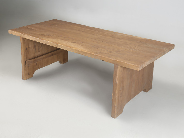 Dining Table or Desk Made from Thick Elm Imported from England in the 1990's