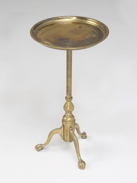 Petite Wine Table, Small Drink's Table or Maybe a Plant Stand in Solid Brass
