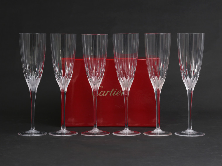 Cartier Set of (6) Champagne Flutes