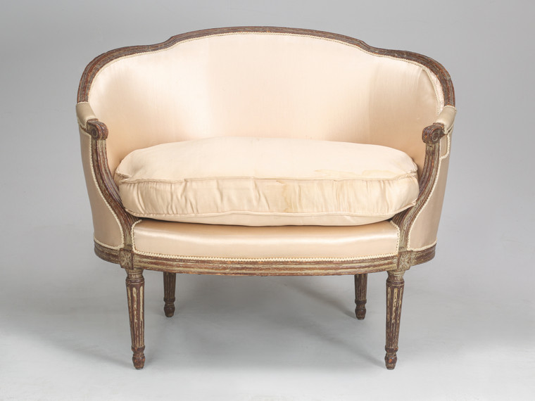 Antique French 18th Century Bergere Settee