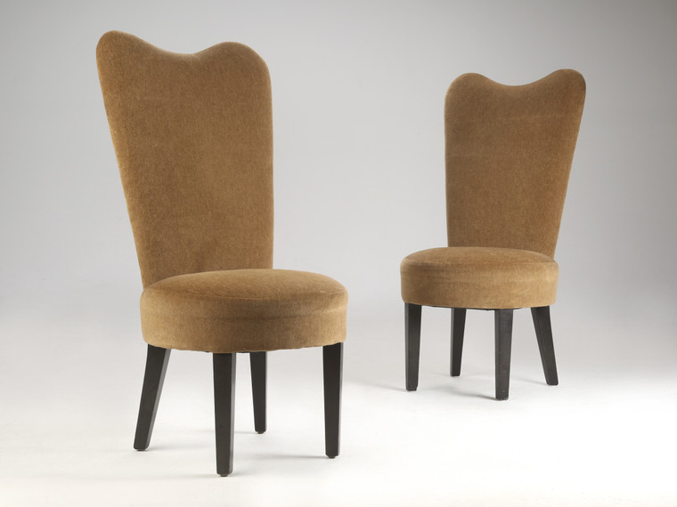 Hollywood Regency Mohair Chairs