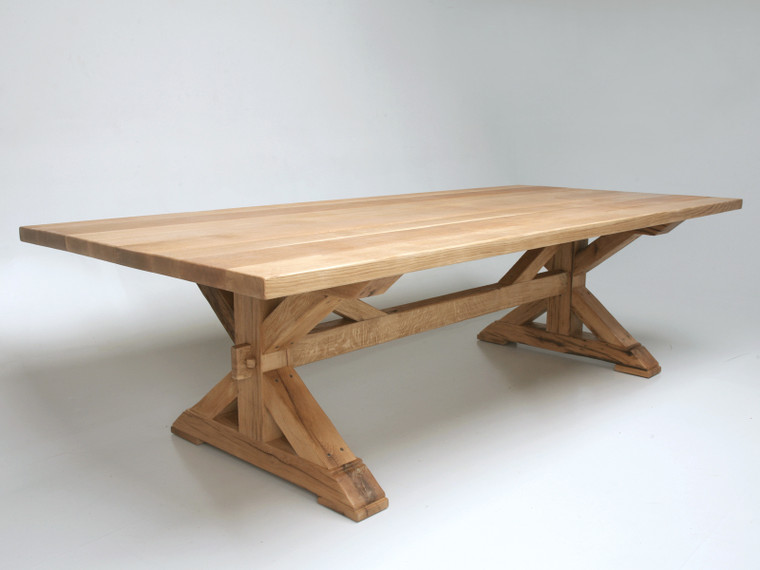 Custom Made French Style Farm Table in Reclaimed White Oak Main