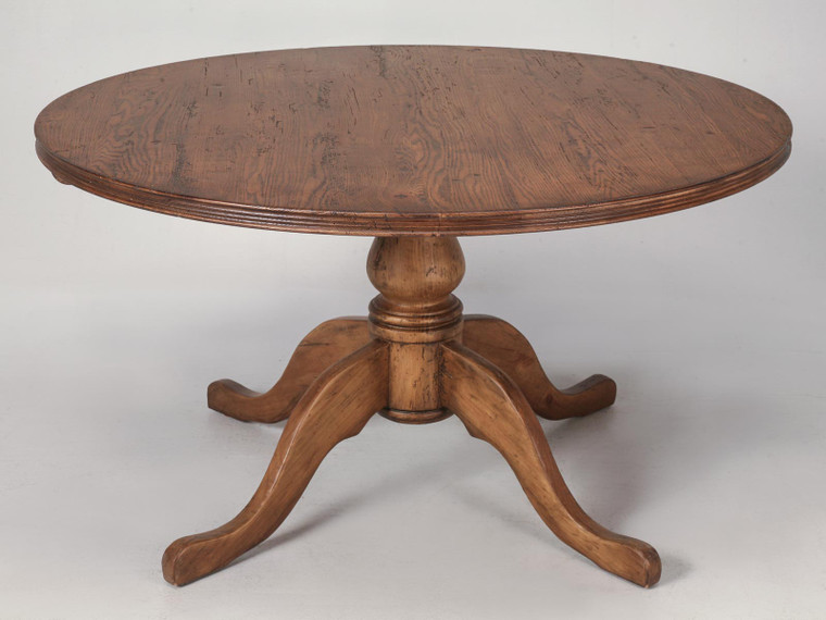 54" Hand Crafted Round Oak Dining Table Main