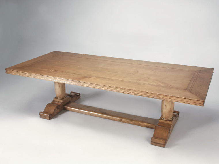 Custom French Walnut Trestle Dining Table Main