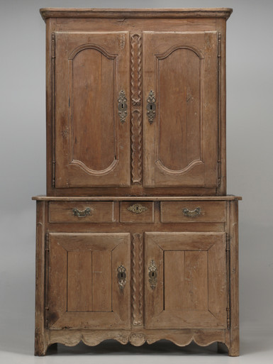Antique French Deux Corp (Cupboard) in Original Finish | Old Plank