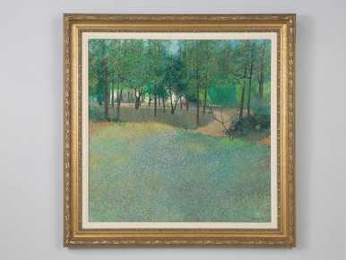 André Bourrié Oil Painting: French Landscape, Signed