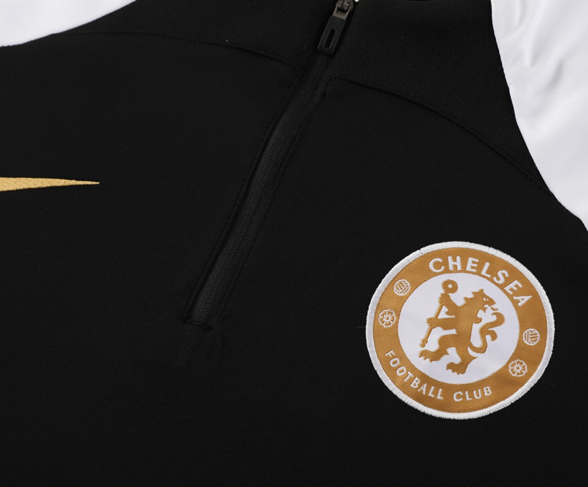 Chelsea 23/24 Men's Black Short Zip Tracksuit
