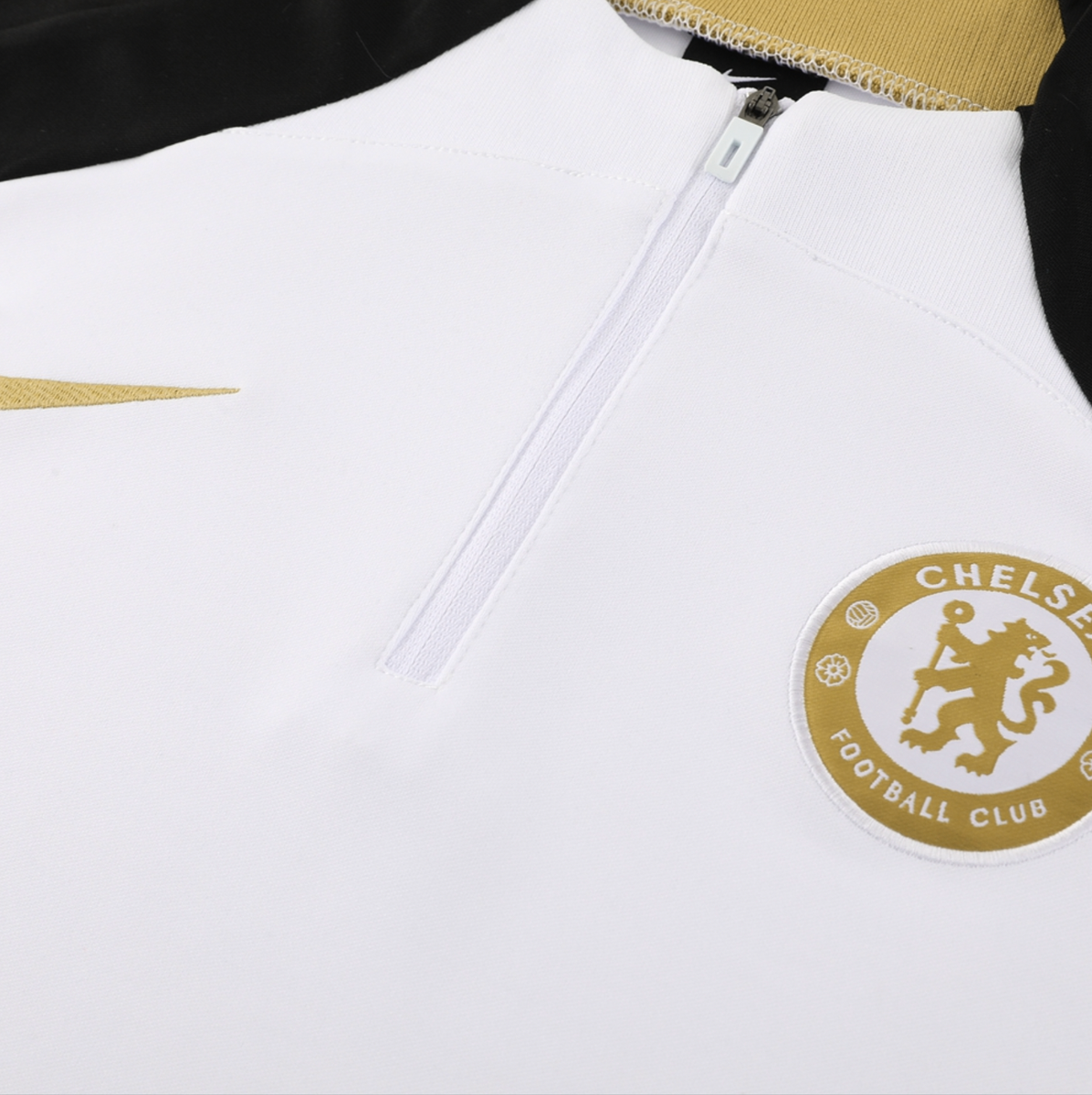 Chelsea 23/24 Men's White Short Zip Tracksuit