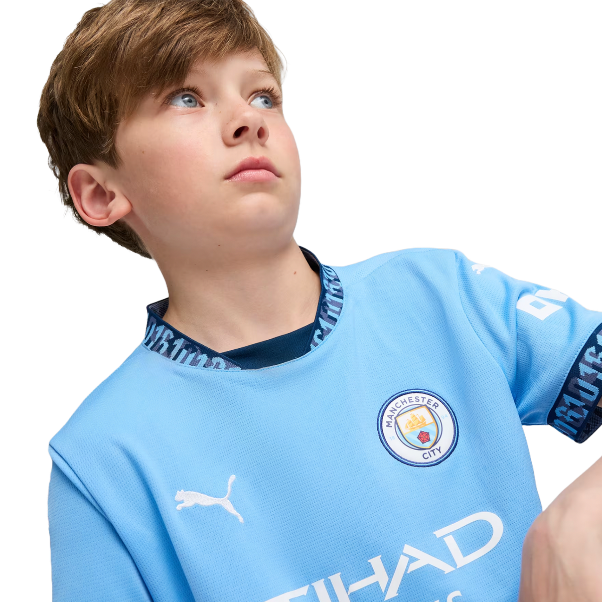 Manchester City 24/25 Kid's Home Shirt and Shorts