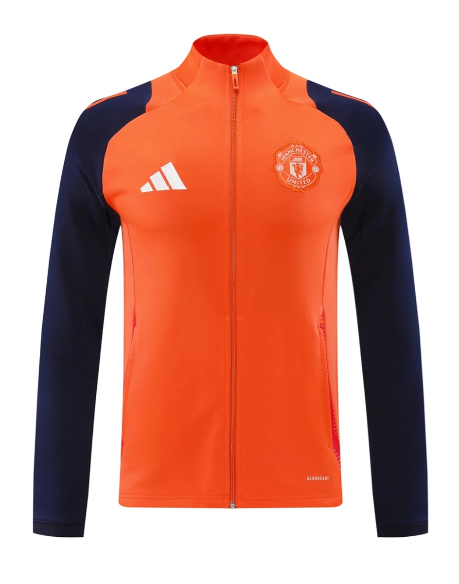 Manchester United 24/25 Men's Orange Long Zip Jacket