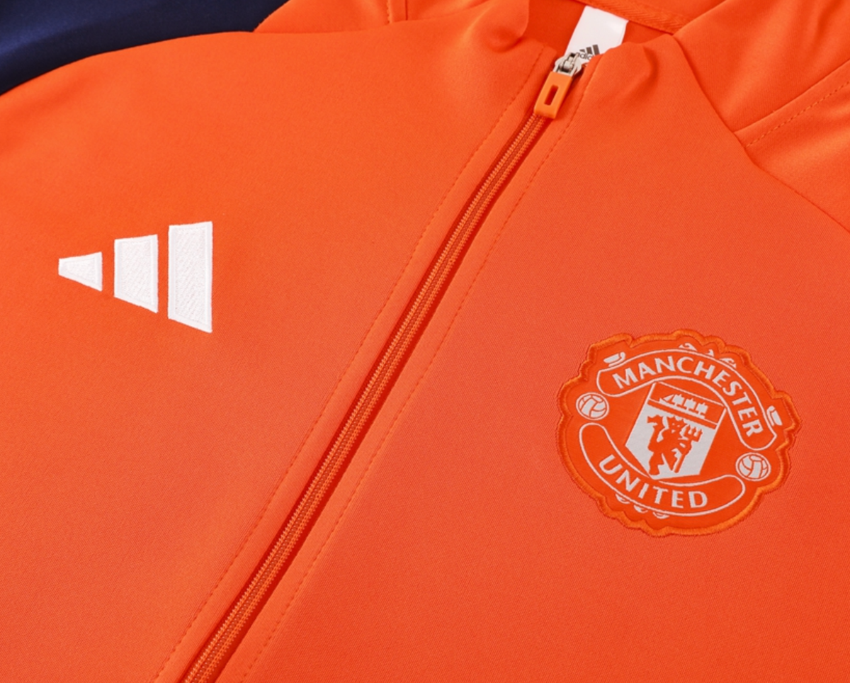 Manchester United 24/25 Men's Orange Long Zip Jacket