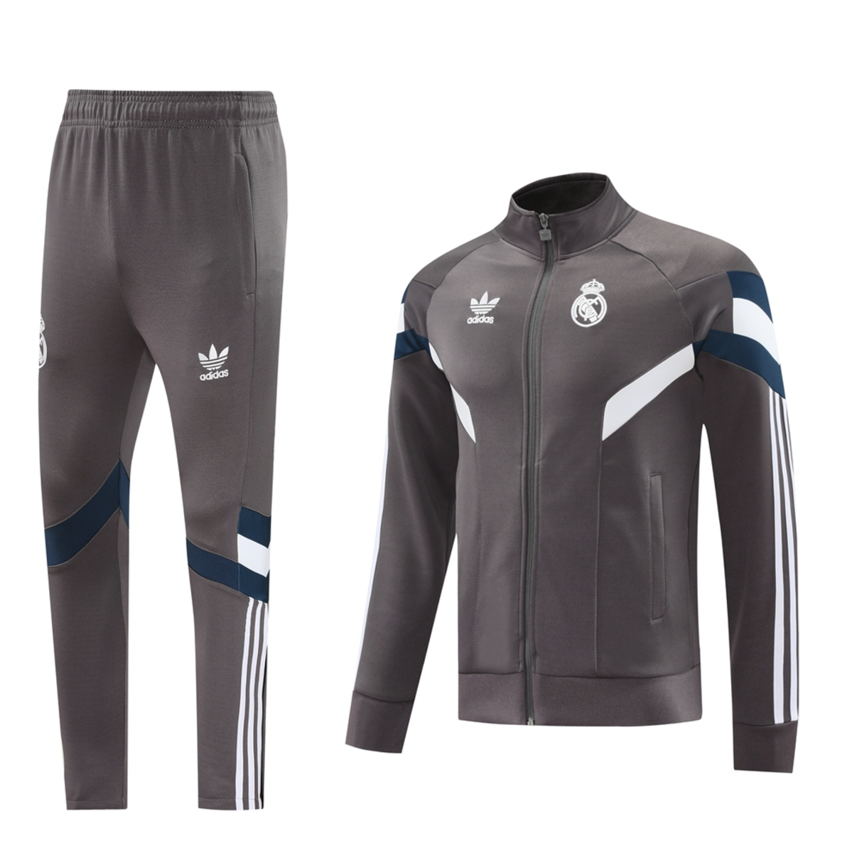 Real Madrid 24/25 Men's Gray Long Zip Jacket