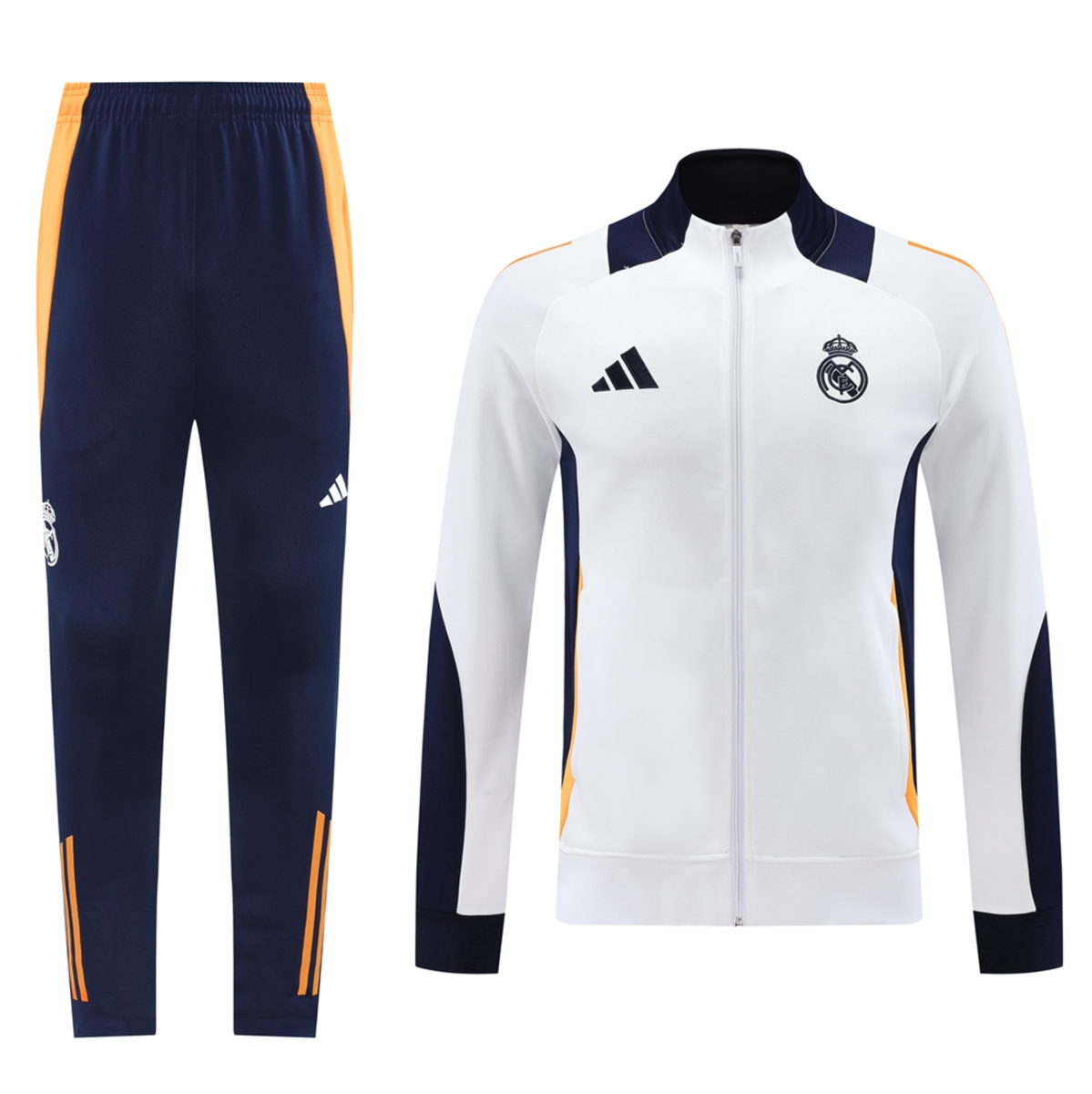 Real Madrid 24/25 Men's White-Navy Long Zip Jacket