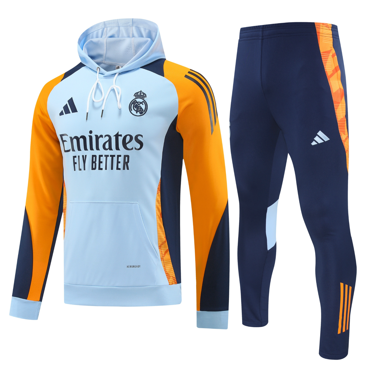 Real Madrid 24/25 Men's Light Blue Hoodie Tracksuit