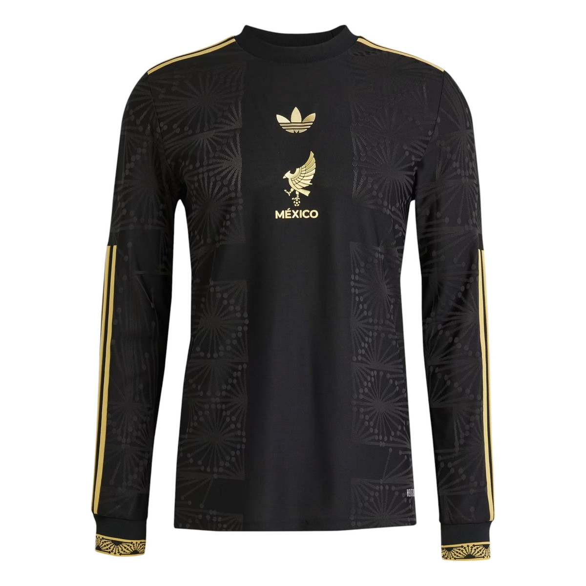 Mexico 2025 Men's Gold Long Sleeve Shirt